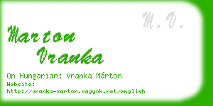 marton vranka business card